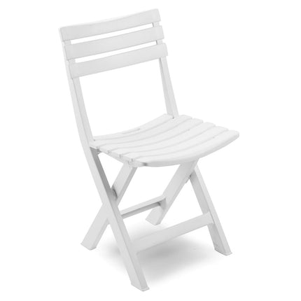 Progarden Sedia Da Giardino Birki Pieghevole Plastica Bianca