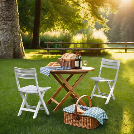 Progarden Sedia Da Giardino Birki Pieghevole Plastica Bianca Progarden