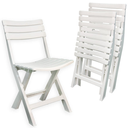 Progarden Sedia Da Giardino Birki Pieghevole Plastica Bianca Progarden