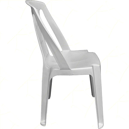 Progarden Sedia Da Giardino Impilabile Stella Sedia In Plastica Per Esterni Senza Braccioli Bianca 53X46X86H Cm