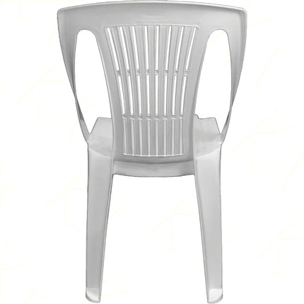 Progarden Sedia Da Giardino Impilabile Stella Sedia In Plastica Per Esterni Senza Braccioli Bianca 53X46X86H Cm