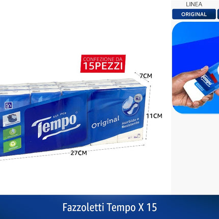 Fazzoletti Tempo X 15 Pulidet