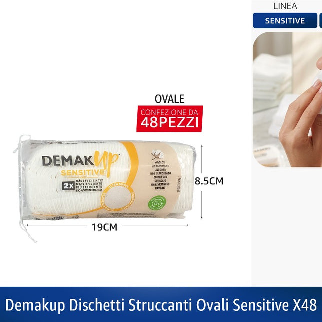 Demakup Dischetti Struccanti Ovali Sensitive X48 Pulidet