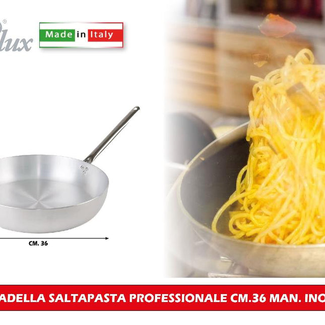 Pentalux Padella Saltapasta Professionale 36Cm | Manico Inox