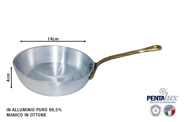Pentalux Padella Servire Professionale 14Cm | Manico Ottone