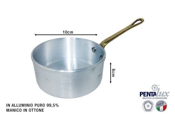 Pentalux Casseruola Servire Professionale 10Cm | Manico Ottone