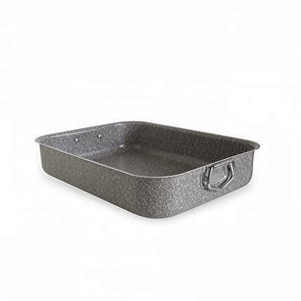 Teglia Lasagnera In Alluminio Antiaderente Cm.25X18X6H Con Maniglie Laterali - Bordo Alto, Cottura Uniforme E Lavabile In Lavastoviglie Pentalux