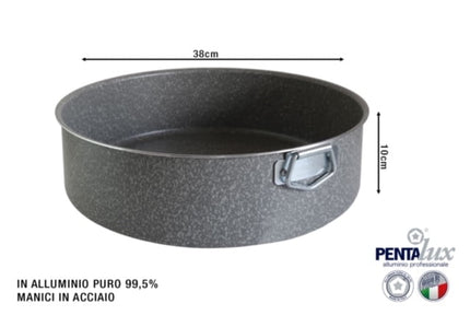 Pentalux Tortiera Stone Line 38X10Cm Con Anello Pentalux