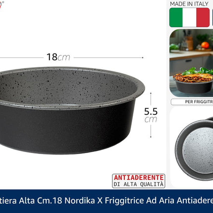 Teglia Tortiera Nordika per Friggitrice ad Aria – Alluminio Puro, Antiaderenti e Made in Italy!