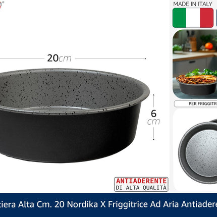 Teglia Tortiera Nordika per Friggitrice ad Aria – Alluminio Puro, Antiaderenti e Made in Italy!