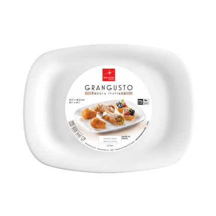 Bormioli Rocco Piatto Grangusto: Set 6 Pezzi in Vetro Opale Temperato per Ristoranti, Cucina e Dessert - Tutto Tutto Meno Meno