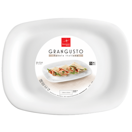 Bormioli Rocco Piatto Grangusto: Set 6 Pezzi in Vetro Opale Temperato per Ristoranti, Cucina e Dessert - Tutto Tutto Meno Meno