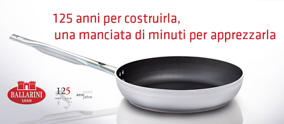 Padella Bassa Svasata Ballarini Alluminio per cucina Professionale Antiaderente