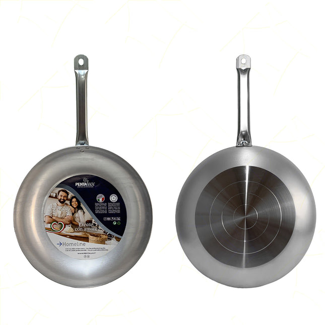 Pentalux Padella Saltapasta Per Piano Gas Elettrico In Alluminio Con Manico In Metallo, Made In Italy Pentalux