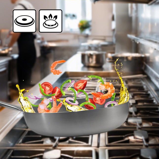 Pentalux Padella Saltapasta Per Piano Gas Elettrico In Alluminio Con Manico In Metallo, Made In Italy Pentalux
