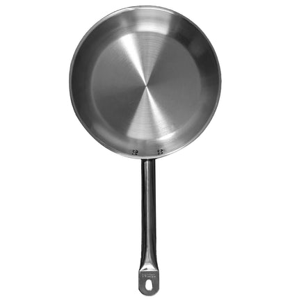 Padella in Acciaio Inox Professionale Bassa Doppio Manico Ø 20/24/28/32/36 cm