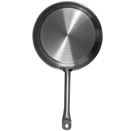 Padella in Acciaio Inox Professionale Bassa Doppio Manico Ø 20/24/28/32/36 cm