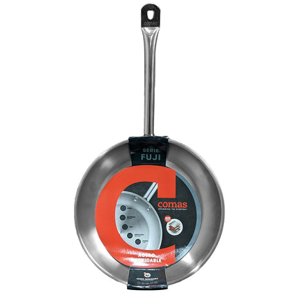 Padella in Acciaio Inox Professionale Bassa Doppio Manico Ø 20/24/28/32/36 cm