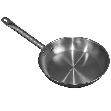 Padella in Acciaio Inox Professionale Bassa Doppio Manico Ø 20/24/28/32/36 cm