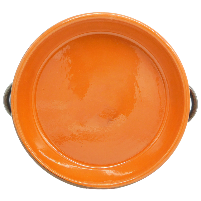 Padella in Terracotta a 2 Manici per Fornello Gas Elettrico Zuppe Carne Stufati