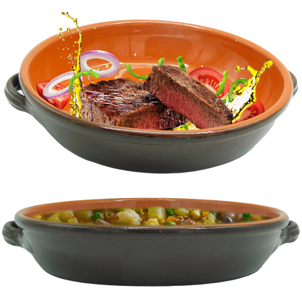 Benegiamo Padella In Terracotta A 2 Manici Per Fornello Gas Elettrico Zuppe Carne Stufati Benegiamo