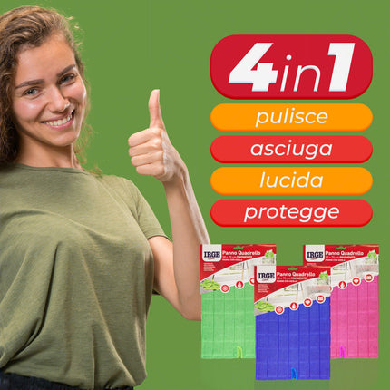 Irge Panno Quadrello Microfibra Multiuso Tutte Le Superfici Irge