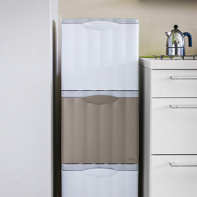 Stefanplast Pattumiera Differenziata Modulare Amica Eco Space 20L | Armadio Verticale Salvaspazio ad Apertura Frontale | Secchio Interno Estraibile Componibile Stefanplast