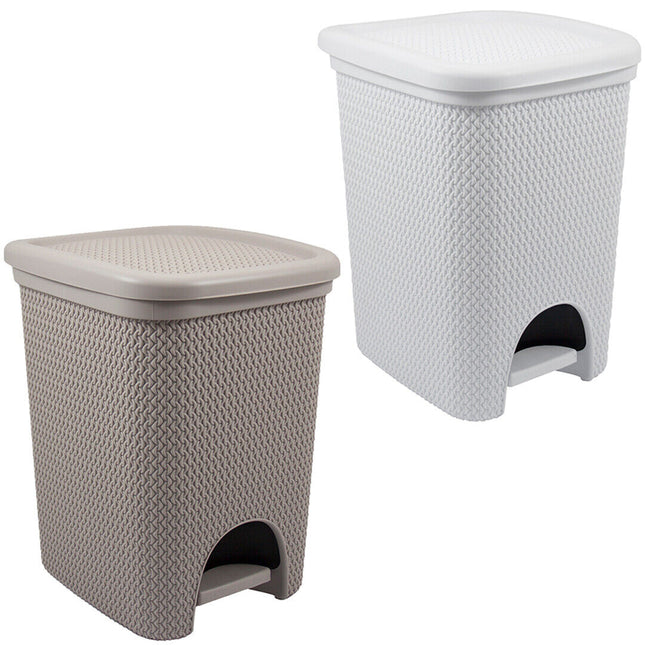 Belli & Forti Pattumiera Ad Intreccio 6L In Plastica Da Bagno Casa 20X21X28H Cm Resistenti
