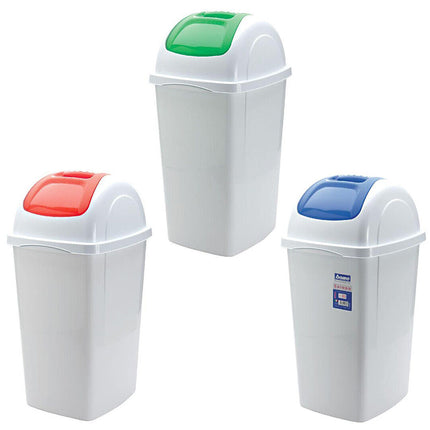 Pattumiera con Coperchio Basculante Europa 33L Bianca in Plastica Resistente