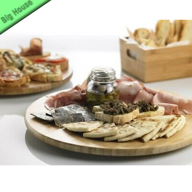 Pedana Girevole In Legno Piatto Rotante Ristorante Antipasto Pizzeria Meeting