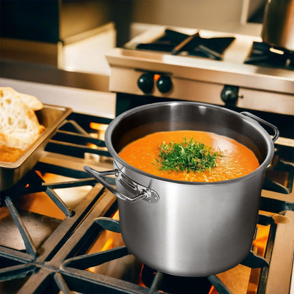 Pentola Master Acciaio Inox Triplo Fondo Gas Elettrico Induzione Made in italy