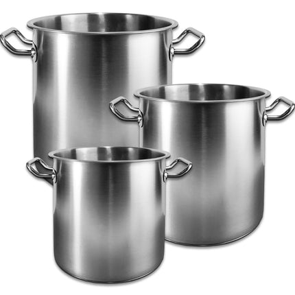 Pentola Master Acciaio Inox Triplo Fondo Gas Elettrico Induzione Made in italy