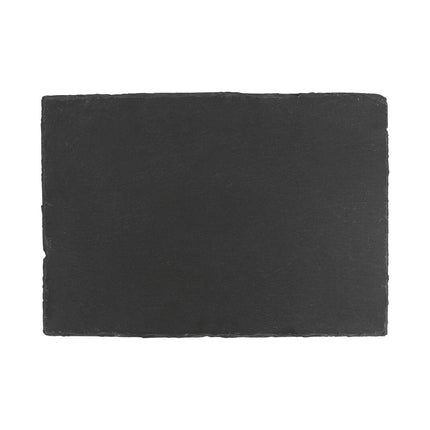 Ilsa Piano Rettangolare Ardesia Nero Impermeabile Piatto Esposizione Horeca Elegante