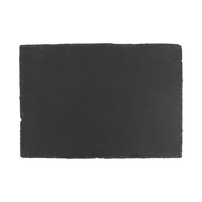 Ilsa Piano Rettangolare Ardesia Nero Impermeabile Piatto Esposizione Horeca Elegante