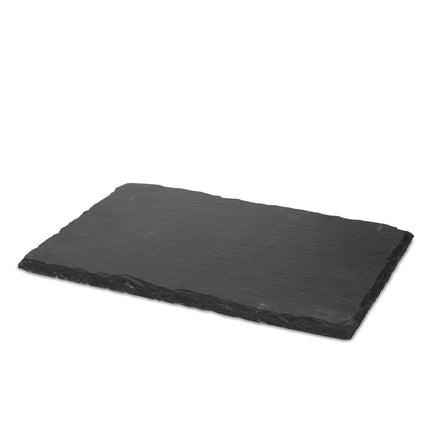 Ilsa Piano Rettangolare Ardesia Nero Impermeabile Piatto Esposizione Horeca Elegante