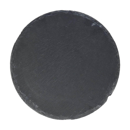 Ilsa Piano Tondo In Ardesia Nero Impermeabile Piatto Da Esposizione Horeca Elegante