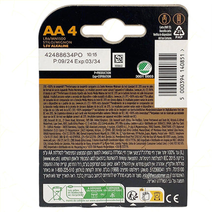 Duracell Pile Stilo Aa Plus Lr6 Mn1500 +100% Extra Life