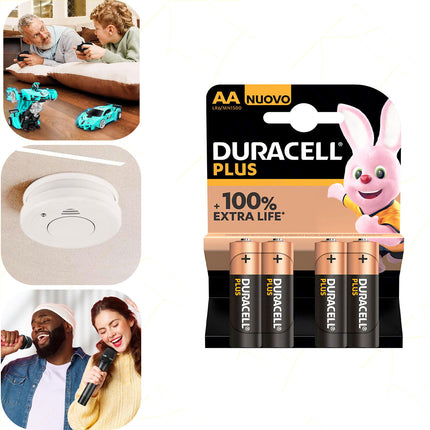 Duracell Pile Stilo Aa Plus Lr6 Mn1500 +100% Extra Life