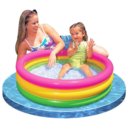 Piscina Gonfiabile Colorata per Bambini Grande Rotonda Giardino Terrazza Cortile