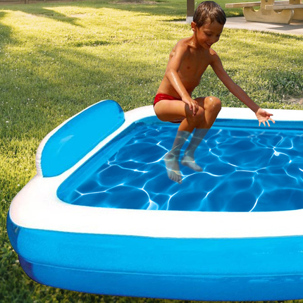 Piscina Gonfiabile Per Bambini Grande Rettangolare Per Giardino Terrazza Cortile