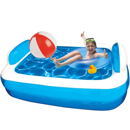 Piscina Gonfiabile Per Bambini Grande Rettangolare Per Giardino Terrazza Cortile