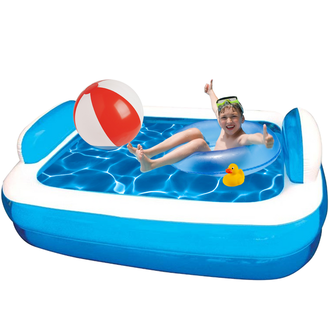 Piscina Gonfiabile Per Bambini Grande Rettangolare Per Giardino Terrazza Cortile