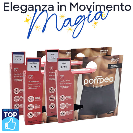 Pompea Boxer Intimo Uomo Microfibra Elastico Traspirante