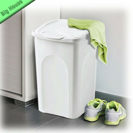 Porta Biancheria In Plastica Con Coperchio Cesto Per Panni Sporchi 25-50 L