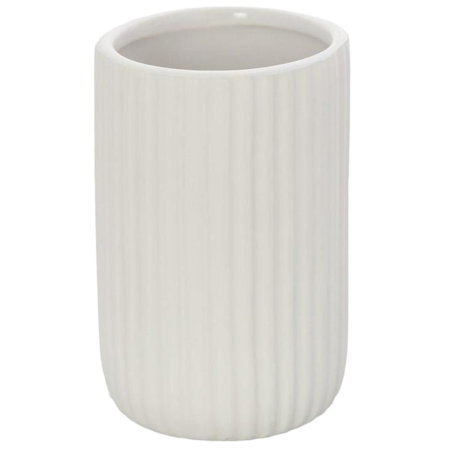 Porta spazzolini bianco linea color