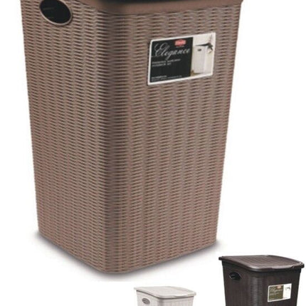 Portabiancheria 50 lt. Cesta per Panni Sporchi Bagno Elegance Grande 38×37×55 cm
