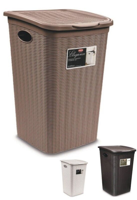 Portabiancheria 50 Lt. Cesta Per Panni Sporchi Bagno Elegance Grande 38×37×55 Cm