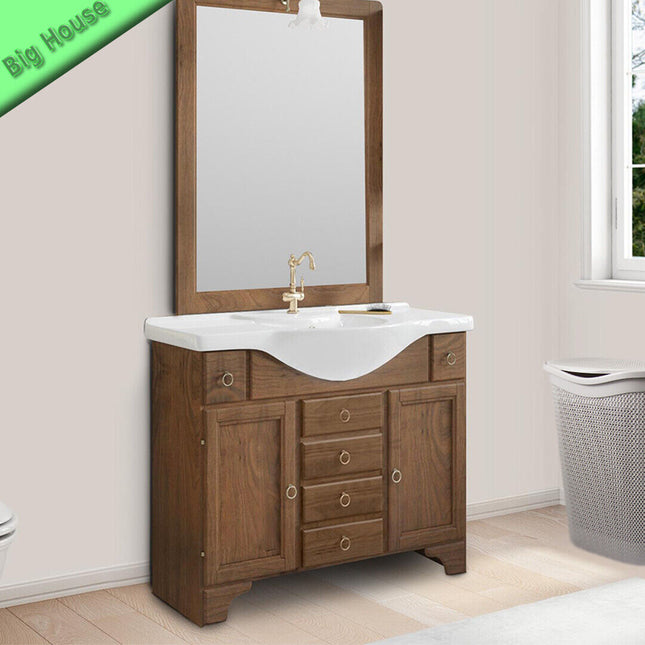 Belli & Forti Portabiancheria In Plastica Intreccio 50L Bagno Bucato Per Panni Vestiti Sporchi