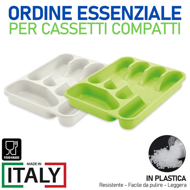 Tontarelli Portaposate Piccolo E Grande Per Cassetti - Vaschette Multi Scomparto Ordinate Tontarelli