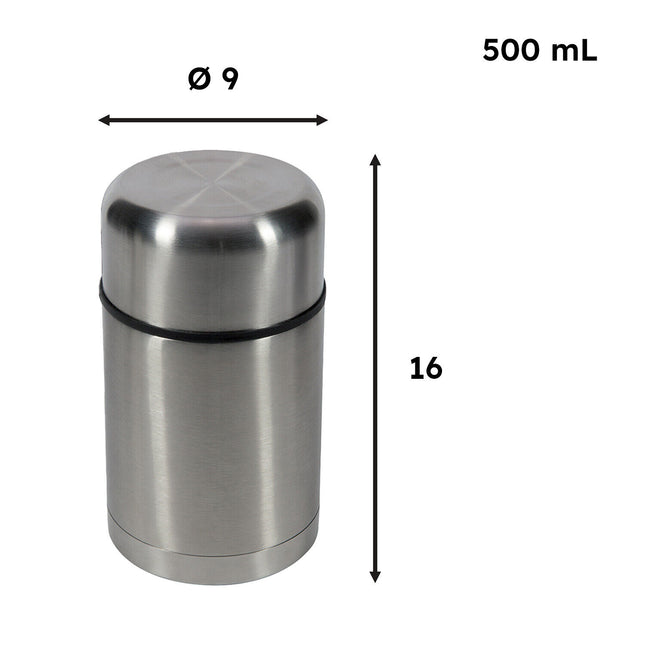 Portavivande Termico Ilsa Acciaio Inossidabile 18/10 Coperchio Thermos Custodia 0,5 L Ilsa
